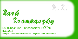 mark krompaszky business card